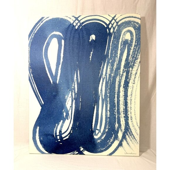 Home Depot Other - Abstract Blue Home Depot Brushstroke Wall Art Canvas – 24" x 30" Modern Coastal